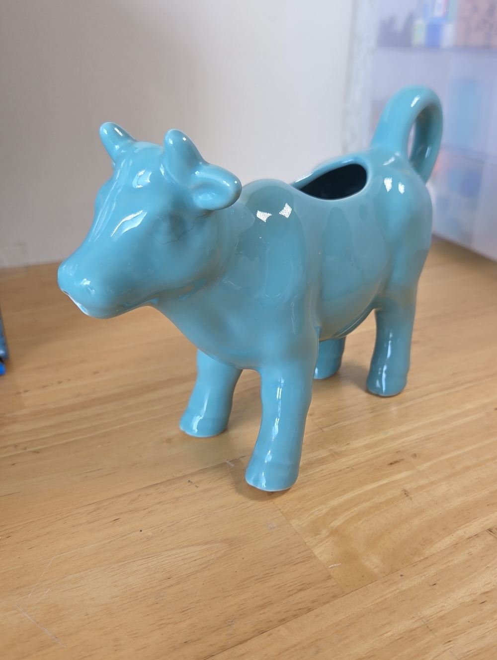 Turquoise or Aqua Cow Creamer Home Decor Food Network Decoration